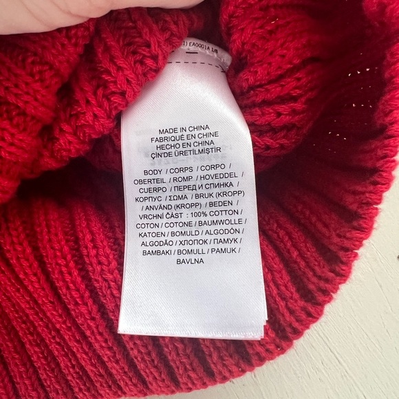 Lauren Ralph Lauren Women's red Chunky Knit Sweater Sz Petite Small Gold Buttons - Picture 6 of 7